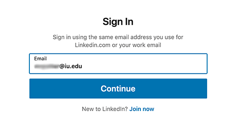 Type in your IU email address