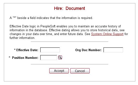 screen shot of hire document sscreen