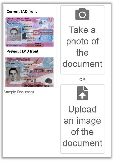 Documant Image Upload screen 2