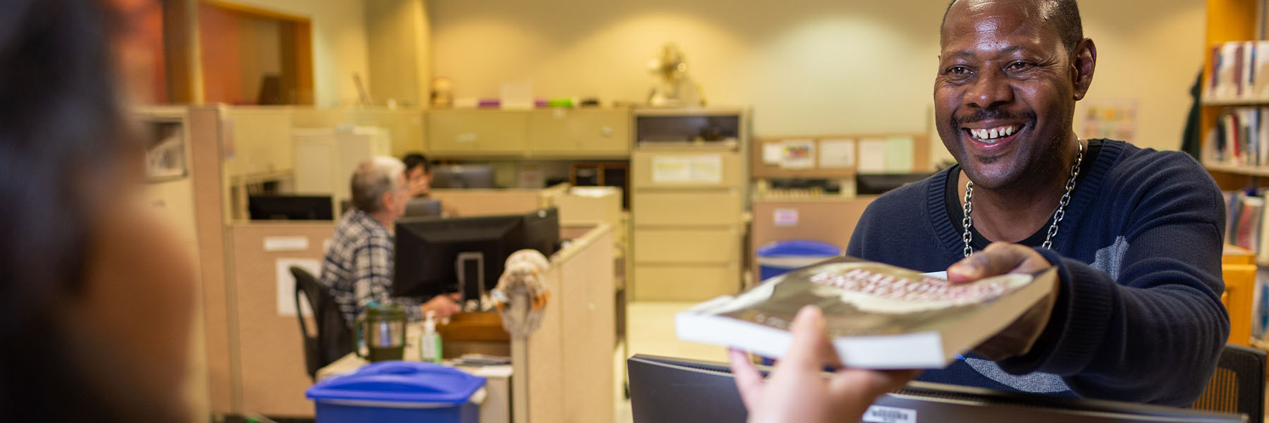  IUI employee James Kendrick at University Library