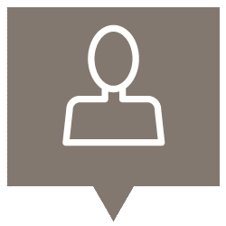 A card with a white outline of a human