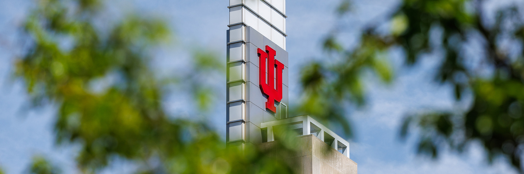 A building with the IU trident seen from afar.
